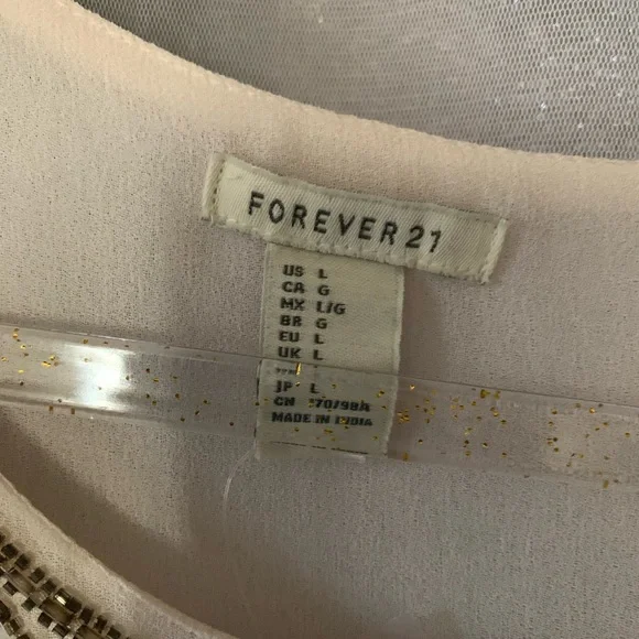 Forever Twenty-one embellished tank top Large Downton Abbey Vibe! - Picture 3 of 12